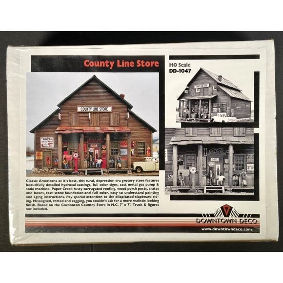 Downtown Deco HO Scale COUNTY LINE STORE Cast Hydrocal Building Kit DD-1047 - Picture 1 of 5